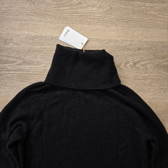 Quince Baby Alpaca Wool Blend Black Turtleneck Sweater Size Small New With Tags - Picture 9 of 17